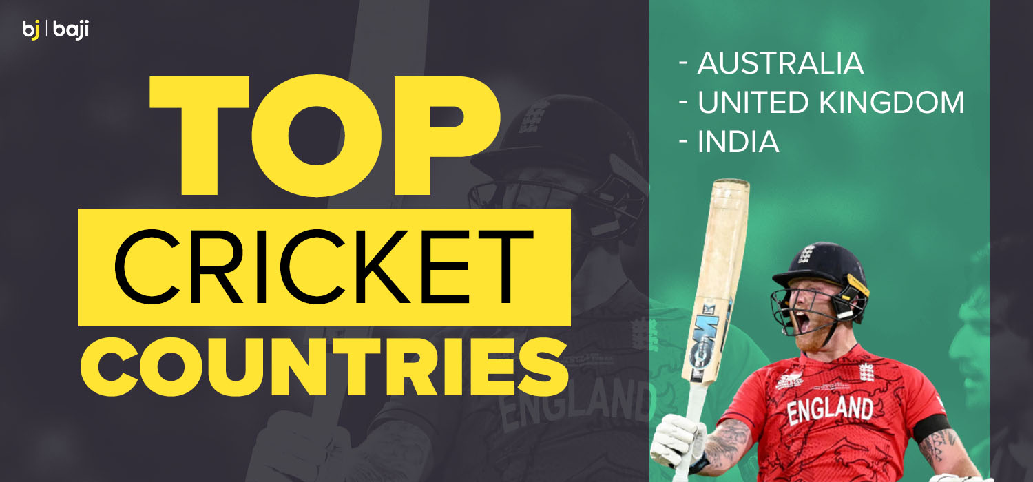 Leading Cricket Countries on Baji platform